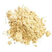 Beige powder on a white background