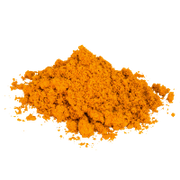 Orange powder on a white background