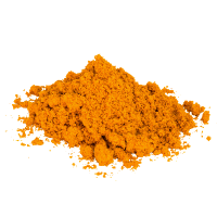 Orange powder on a white background