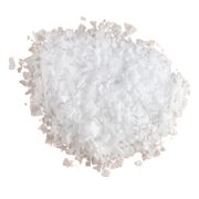 White magnesium crystals on a white background