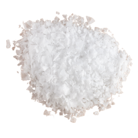 White magnesium crystals on a white background