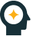 Logo of a thought bubble with a brain inside, symbolizing intelligence or idea generation.