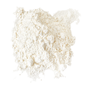 White powdery substance on a white background